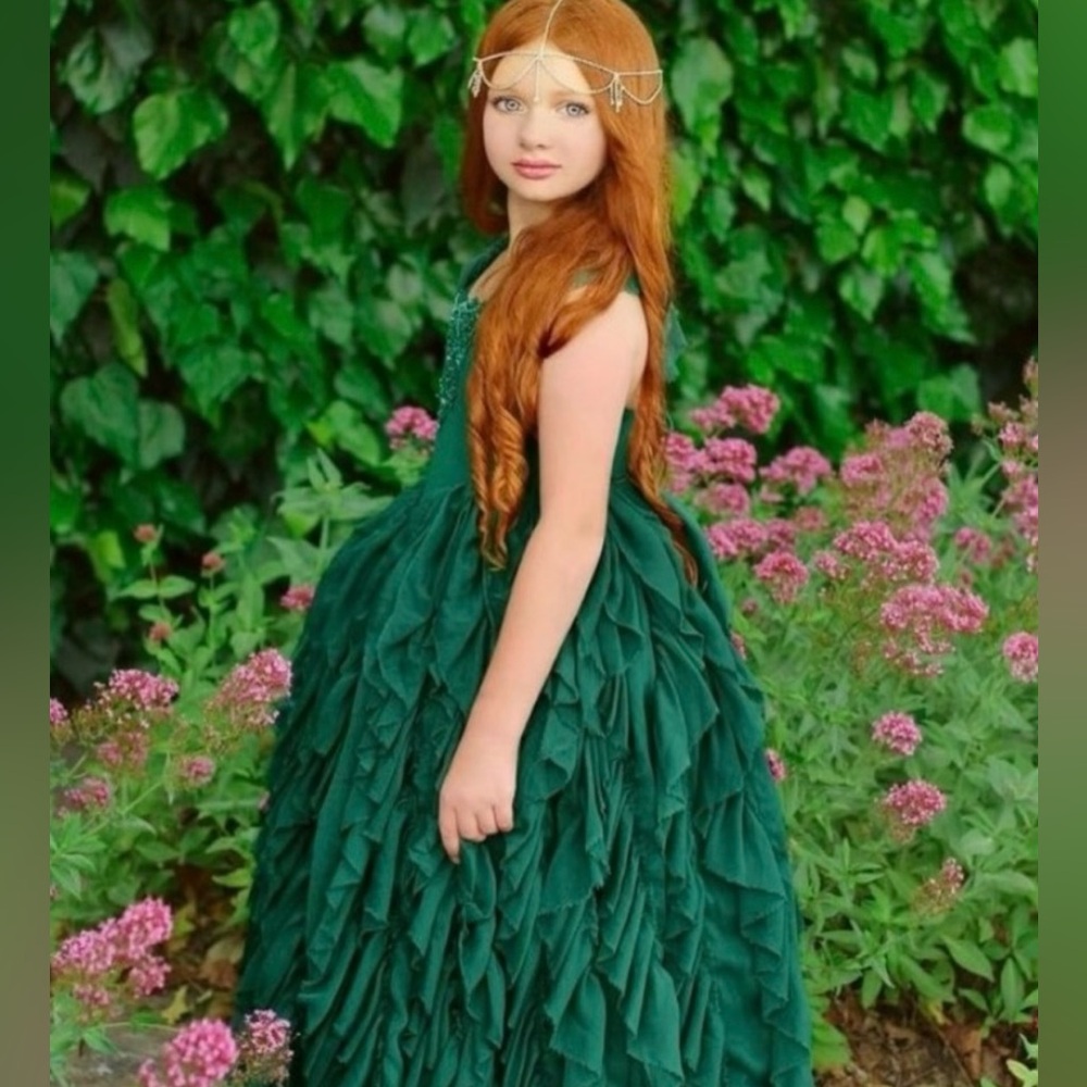 NWT Dollcake Diamond in the Rough Emerald Green Frothy Frock size 4
